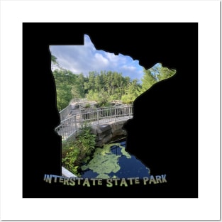 Minnesota State Outline (Interstate State Park) Posters and Art